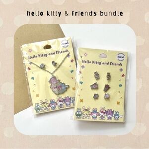 (kid’s) 🏷️ hello kitty & friends matching necklace & earrings set